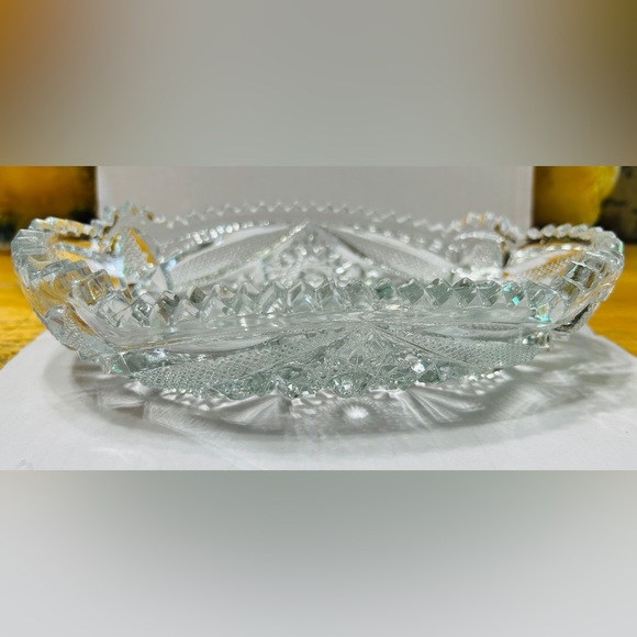 Vintage celery boat, Imperial Glass Co. American Brilliant Period. Sawtooth edge - Picture 2 of 5